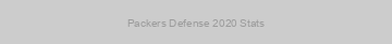 Packers Defense 2020 Stats